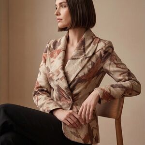 Lauren Jeans Co. Ralph Lauren Women's Southwestern Patterned Blazer